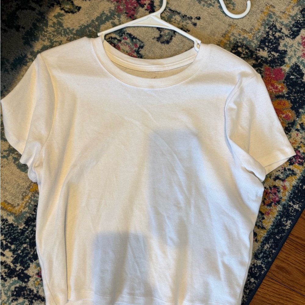 Hollister White Crew Neck Tee